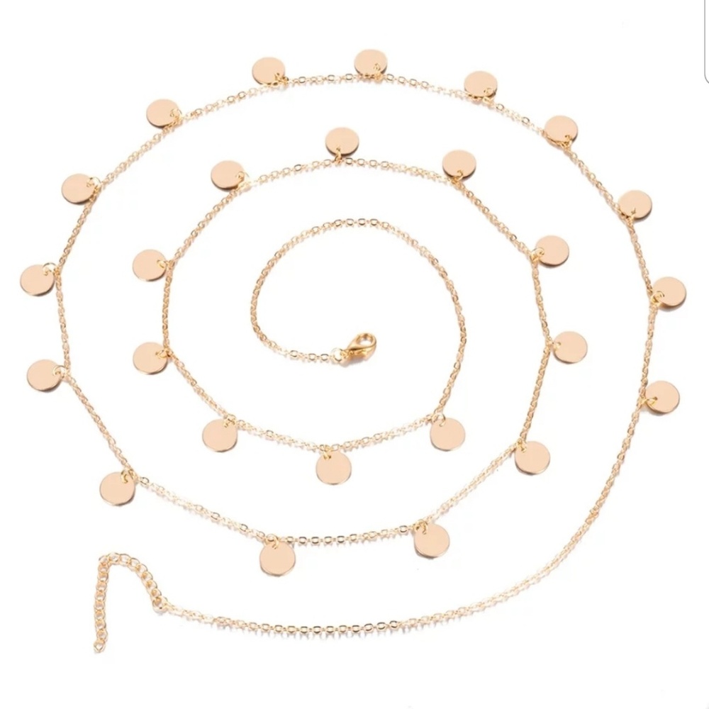 💎[3 for $15]💎 Long Coin Disc Necklace - Picture 3 of 5